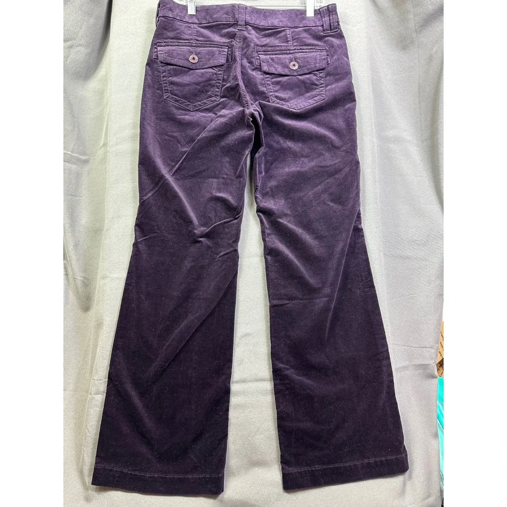 Eddie Bauer Purple Corduroy Pants Women Wide Leg Velvet Texture Trousers size 10 - Picture 6 of 16